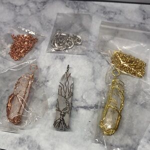 Trio - Tree of Life Healing Crystal Necklaces